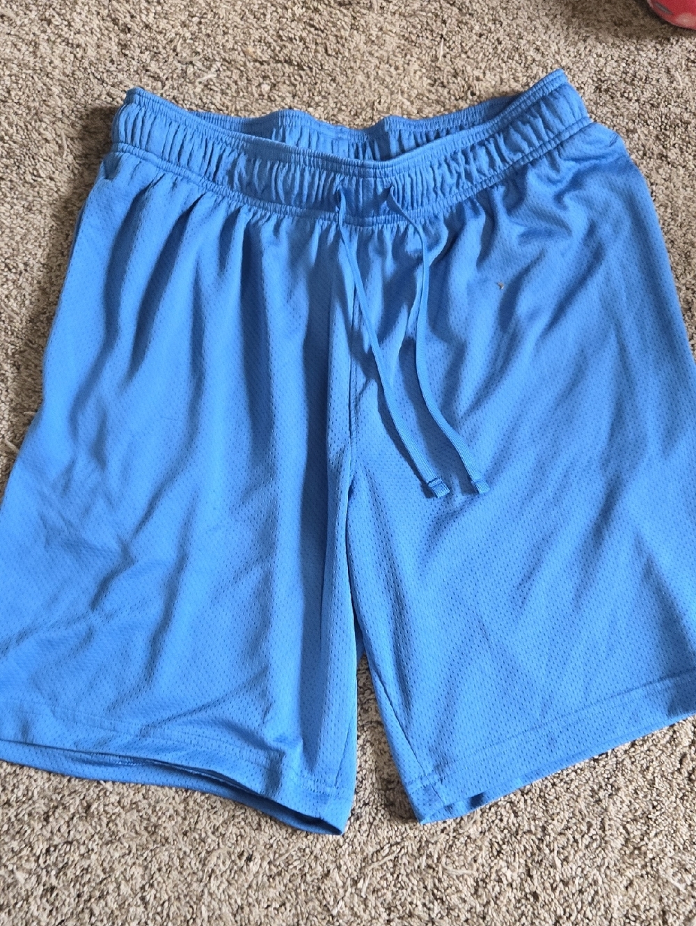 Athletic Works Light Blue Mesh Drawstring Men's Shorts
